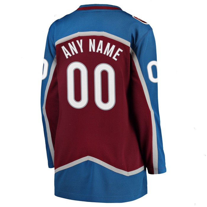 Colorado Avalanche Fanatics Branded Women's Home Breakaway Custom Jersey - Maroon