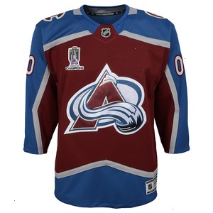 Colorado Avalanche Youth Home 2022 Stanley Cup Champions Premier Custom Jersey - Burgundy