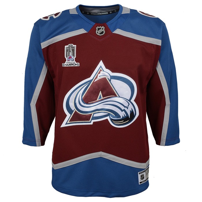 Colorado Avalanche Youth Home 2022 Stanley Cup Champions Premier Jersey - Burgundy