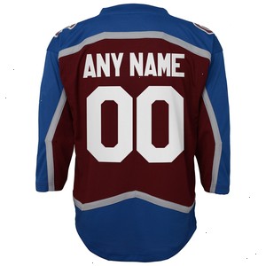 Colorado Avalanche Youth Home Custom Replica Jersey - Burgundy