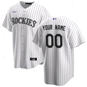 Colorado Rockies Nike Home Replica Custom Jersey - White