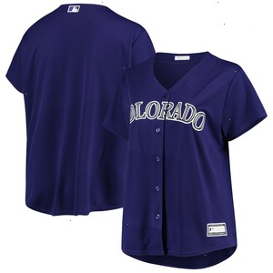 Colorado Rockies Women's Plus Size Alternate Replica Team Jersey - Purple