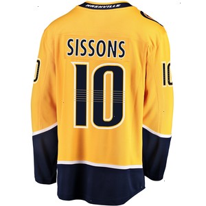 Colton Sissons Nashville Predators Fanatics Branded Breakaway Player Jersey - Gold