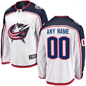 Columbus Blue Jackets Fanatics Branded Away Breakaway Custom Jersey - White