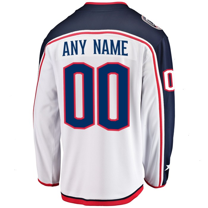 Columbus Blue Jackets Fanatics Branded Away Breakaway Custom Jersey - White