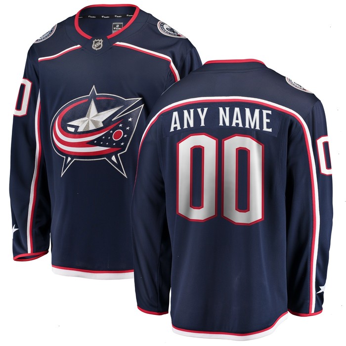 Columbus Blue Jackets Fanatics Branded Home Breakaway Custom Jersey - Navy