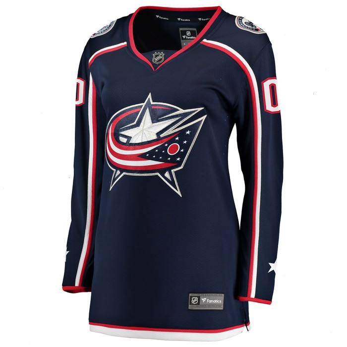 Columbus Blue Jackets Fanatics Branded Women's Home Breakaway Custom Jersey - Navy