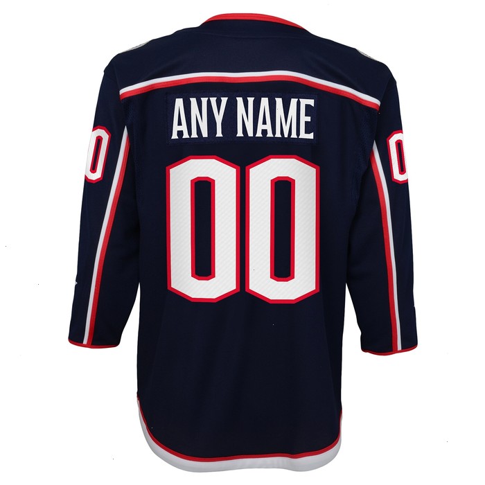 Columbus Blue Jackets Youth Home Premier Custom Jersey - Navy