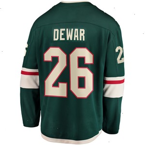 Connor Dewar Minnesota Wild Fanatics Branded Home Breakaway Player Jersey - Green