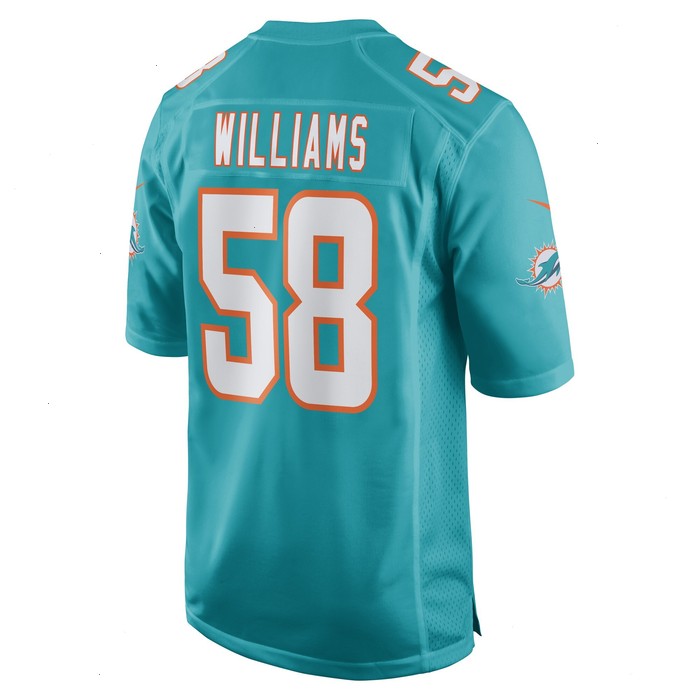 Connor Williams Miami Dolphins Nike Game Player Jersey - Aqua