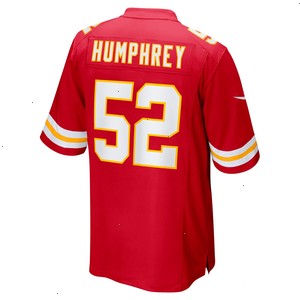 Creed Humphrey Kansas City Chiefs Nike Super Bowl LVII Patch Game Jersey - Red