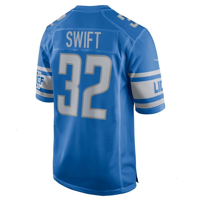 D'Andre Swift Detroit Lions Nike Game Jersey - Blue