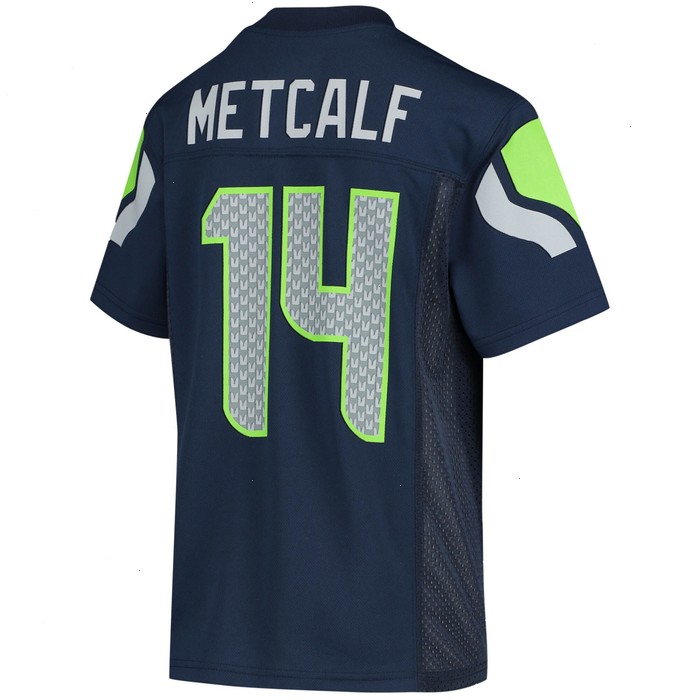 DK Metcalf Seattle Seahawks Youth Replica Player Jersey - Navy