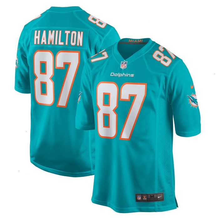 DaeSean Hamilton Miami Dolphins Nike Home Game Player Jersey - Aqua