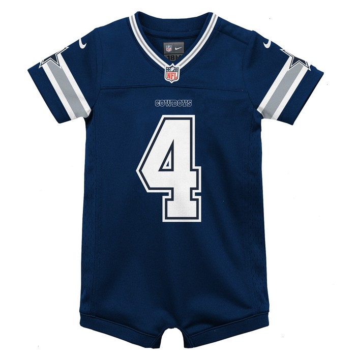 Dak Prescott Dallas Cowboys Nike Infant Game Jersey Romper - Navy