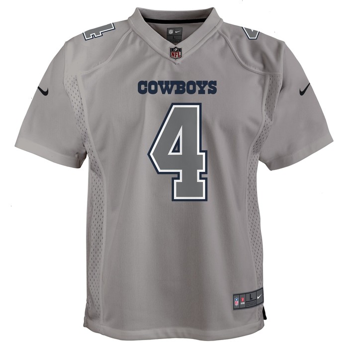 Dak Prescott Dallas Cowboys Nike Youth Atmosphere Game Jersey - Gray