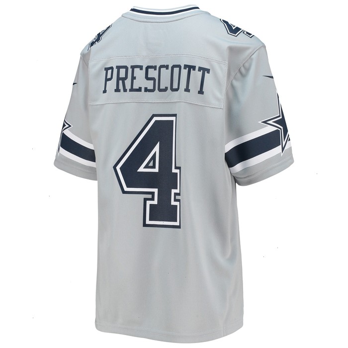 Dak Prescott Dallas Cowboys Nike Youth Inverted Team Game Jersey - Silver