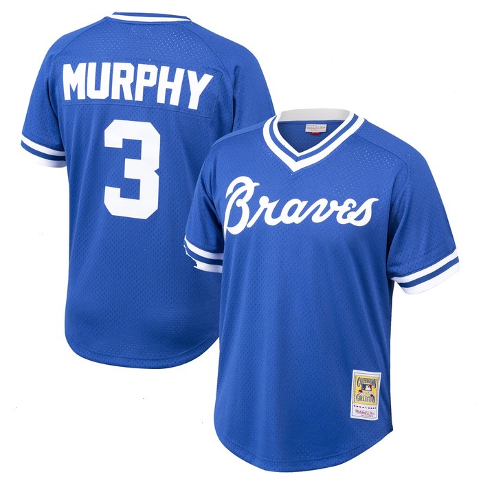 Dale Murphy Atlanta Braves Mitchell & Ness Youth Cooperstown Collection Mesh Batting Practice Jersey - Royal