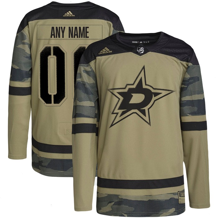 Dallas Stars adidas Military Appreciation Team Authentic Custom Practice Jersey - Camo 1