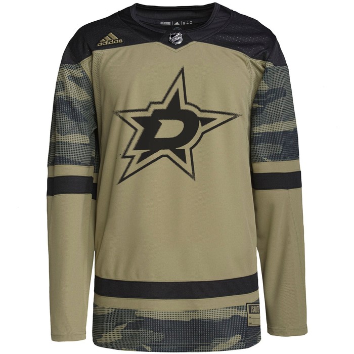 Dallas Stars adidas Military Appreciation Team Authentic Custom Practice Jersey - Camo