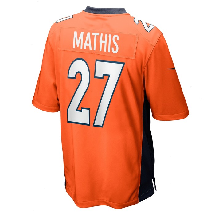 Damarri Mathis Denver Broncos Nike Game Player Jersey - Orange