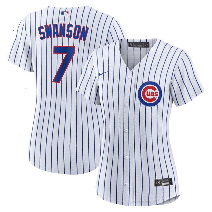 Dansby Swanson Chicago Cubs Nike Women's Home Replica Player Jersey - White/Royal