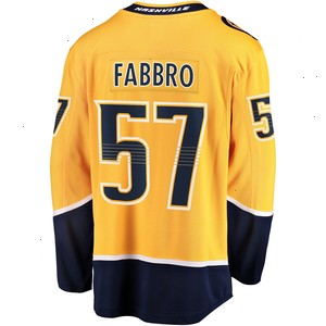 Dante Fabbro Nashville Predators Fanatics Branded Replica Player Jersey - Gold