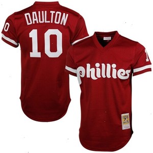 Darren Daulton Philadelphia Phillies Mitchell & Ness Cooperstown Mesh Batting Practice Jersey - Red