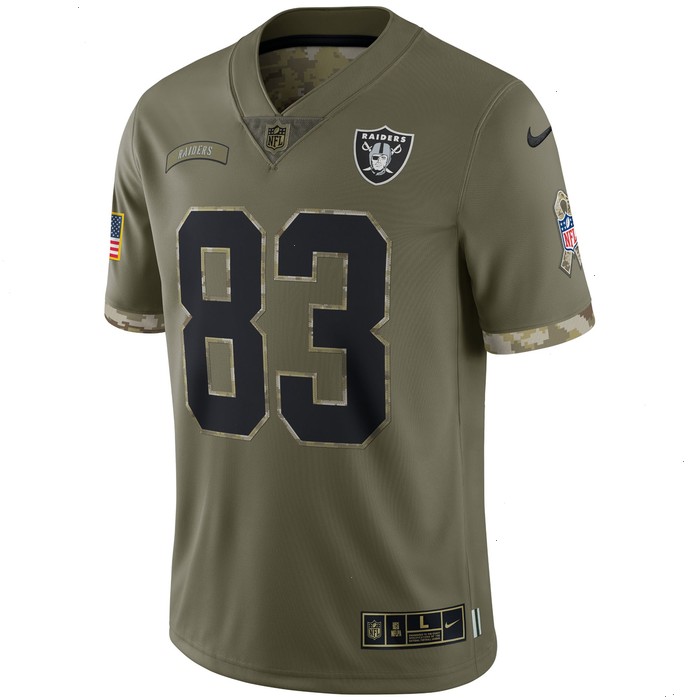 Darren Waller Las Vegas Raiders Nike 2022 Salute To Service Limited Jersey - Olive