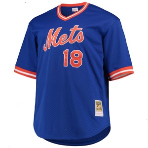 Darryl Strawberry New York Mets Mitchell & Ness Big & Tall Cooperstown Collection Mesh Batting Practice Jersey - Royal