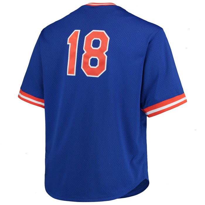 Darryl Strawberry New York Mets Mitchell & Ness Big & Tall Cooperstown Collection Mesh Batting Practice Jersey - Royal