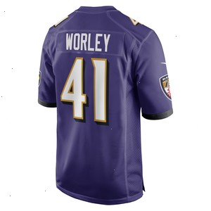 Daryl Worley Baltimore Ravens Nike Game Player Jersey - Purple