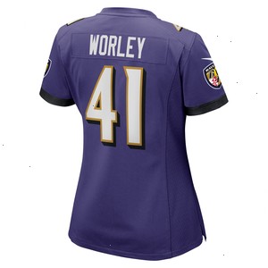 Daryl Worley Baltimore Ravens Nike Women's Game Player Jersey - Purple