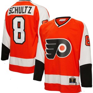 Dave Schultz Philadelphia Flyers Mitchell & Ness 1974/75 Blue Line Player Jersey - Orange