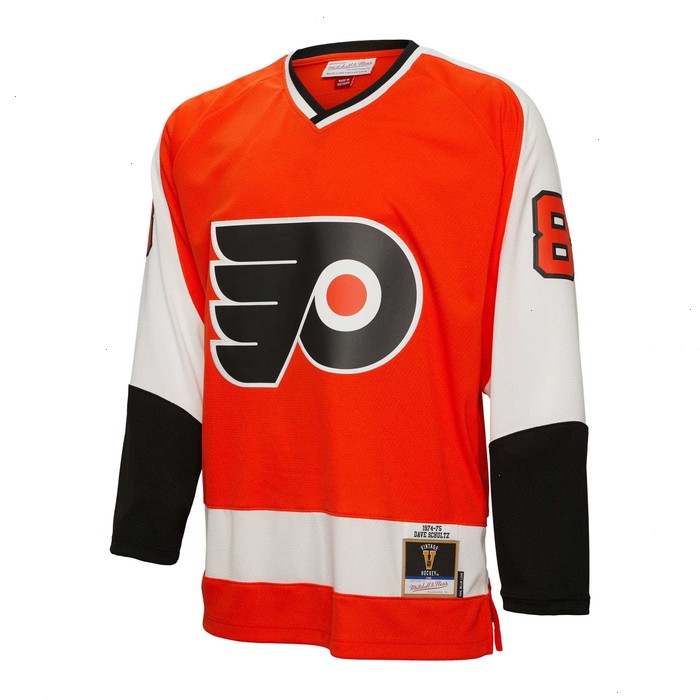 Dave Schultz Philadelphia Flyers Mitchell & Ness 1974/75 Blue Line Player Jersey - Orange