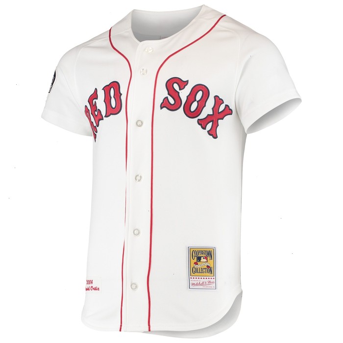 David Ortiz Boston Red Sox Mitchell & Ness 2004 Cooperstown Collection Home Authentic Jersey - White