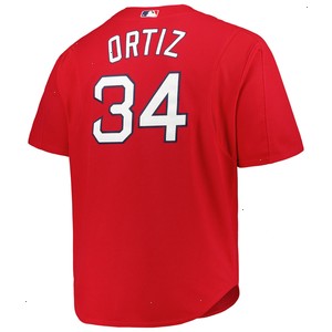 David Ortiz Boston Red Sox Mitchell & Ness Big & Tall Cooperstown Collection Batting Practice Replica Jersey - Red