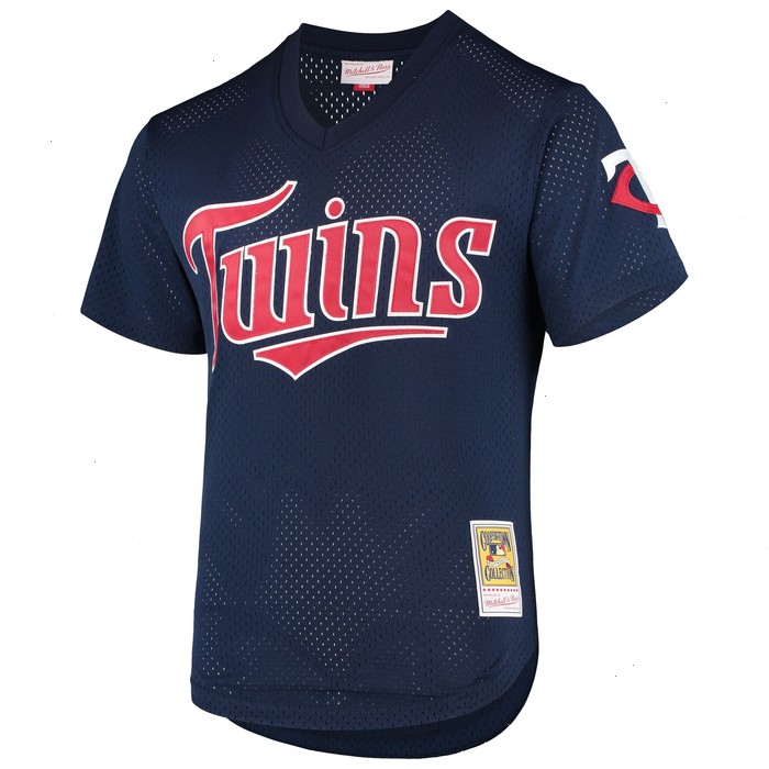 David Ortiz Minnesota Twins Mitchell & Ness 2002 Cooperstown Collection Mesh Batting Practice Jersey - Navy