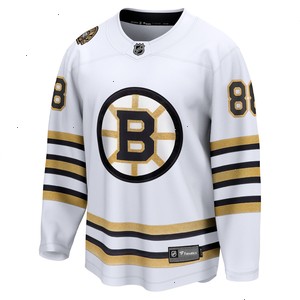 David Pastrnak Boston Bruins Fanatics Branded 100th Anniversary Premier Breakaway Player Jersey - White