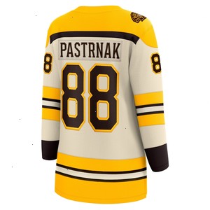 David Pastrnak Boston Bruins Fanatics Branded Women's 100th Anniversary Premier Breakaway Player Jersey - Cream