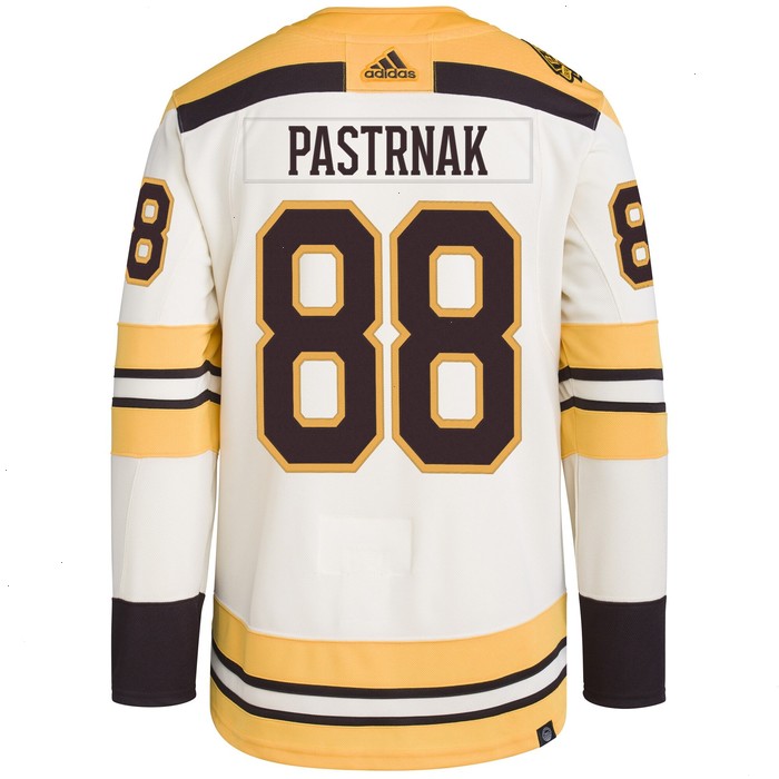 David Pastrnak Boston Bruins adidas Primegreen Authentic Pro Player Jersey - Cream