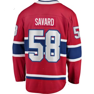 David Savard Montreal Canadiens Fanatics Branded Home Breakaway Player Jersey - Red