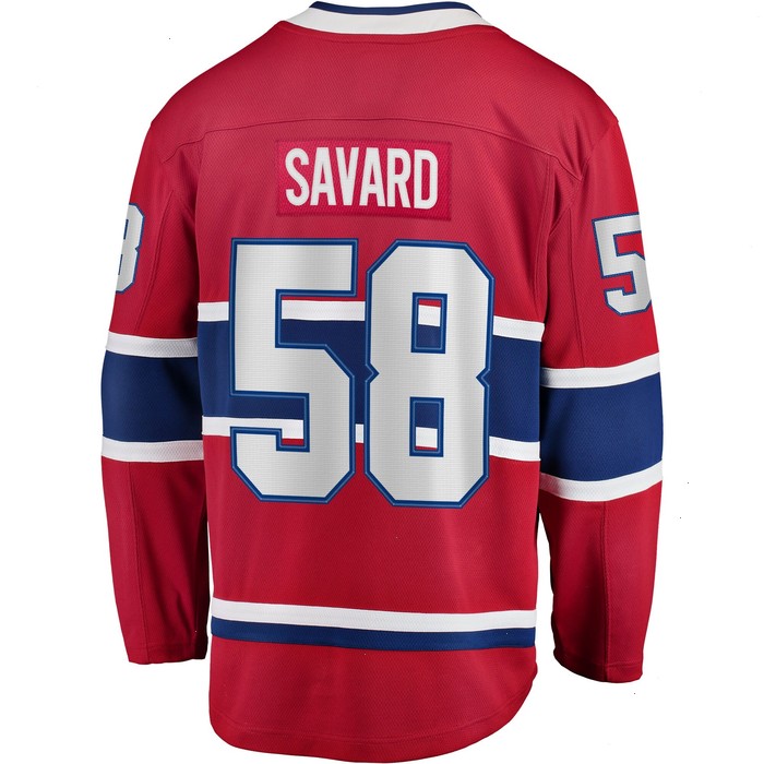 David Savard Montreal Canadiens Fanatics Branded Home Breakaway Player Jersey - Red