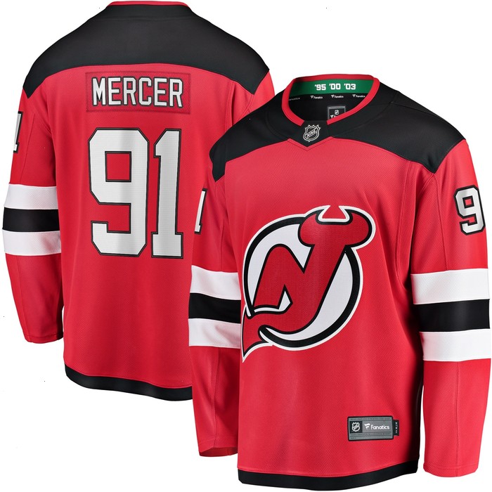 Dawson Mercer New Jersey Devils Fanatics Branded Home Breakaway Jersey - Red