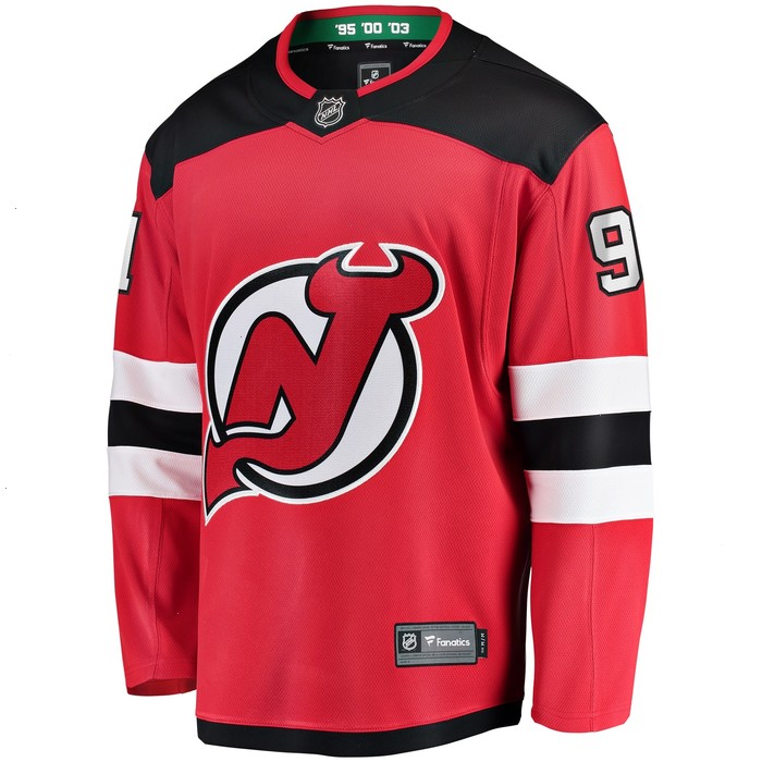 Dawson Mercer New Jersey Devils Fanatics Branded Home Breakaway Jersey - Red