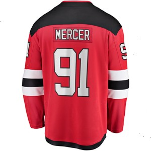 Dawson Mercer New Jersey Devils Fanatics Branded Home Breakaway Jersey - Red