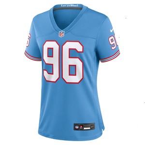 Denico Autry Tennessee Titans Nike Women's Oilers Throwback Player Game Jersey - Light Blue