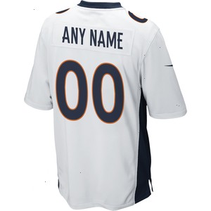 Denver Broncos Nike Custom Game Jersey - White