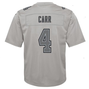 Derek Carr Las Vegas Raiders Nike Youth Atmosphere Game Jersey - Gray