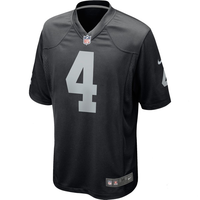 Derek Carr Las Vegas Raiders Nike Youth Team Color Game Jersey - Black